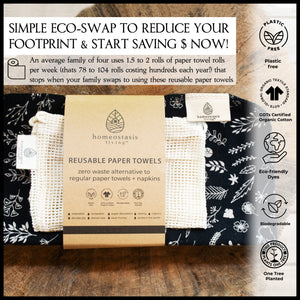 Reusable Paper Towels, Zero Waste, Eco-friendly, Kitchen Towel