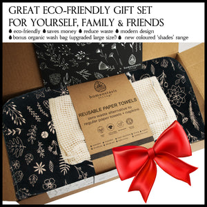 REusable Paper Towels (Botanical - Shades - Charcoal)