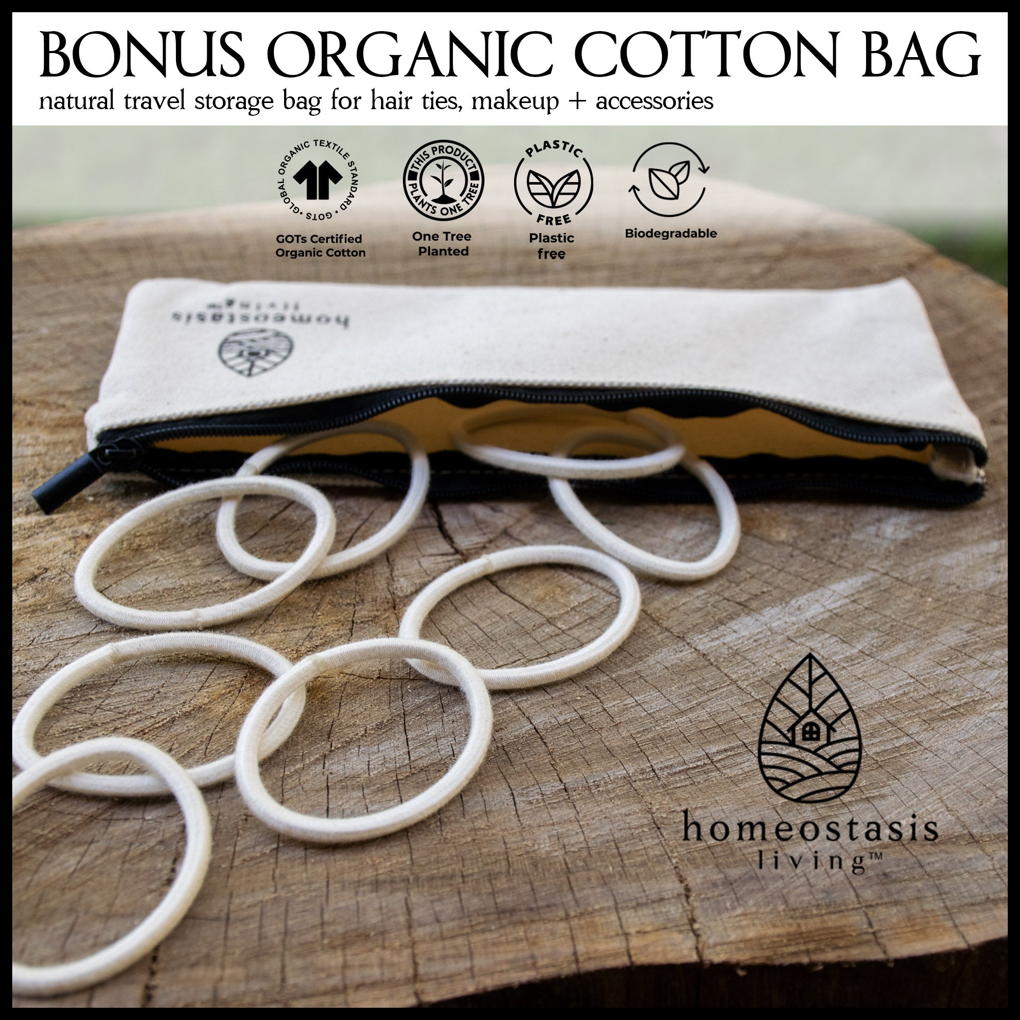 Biodegradable + Organic Hair Ties (Blonde | 30 pack)