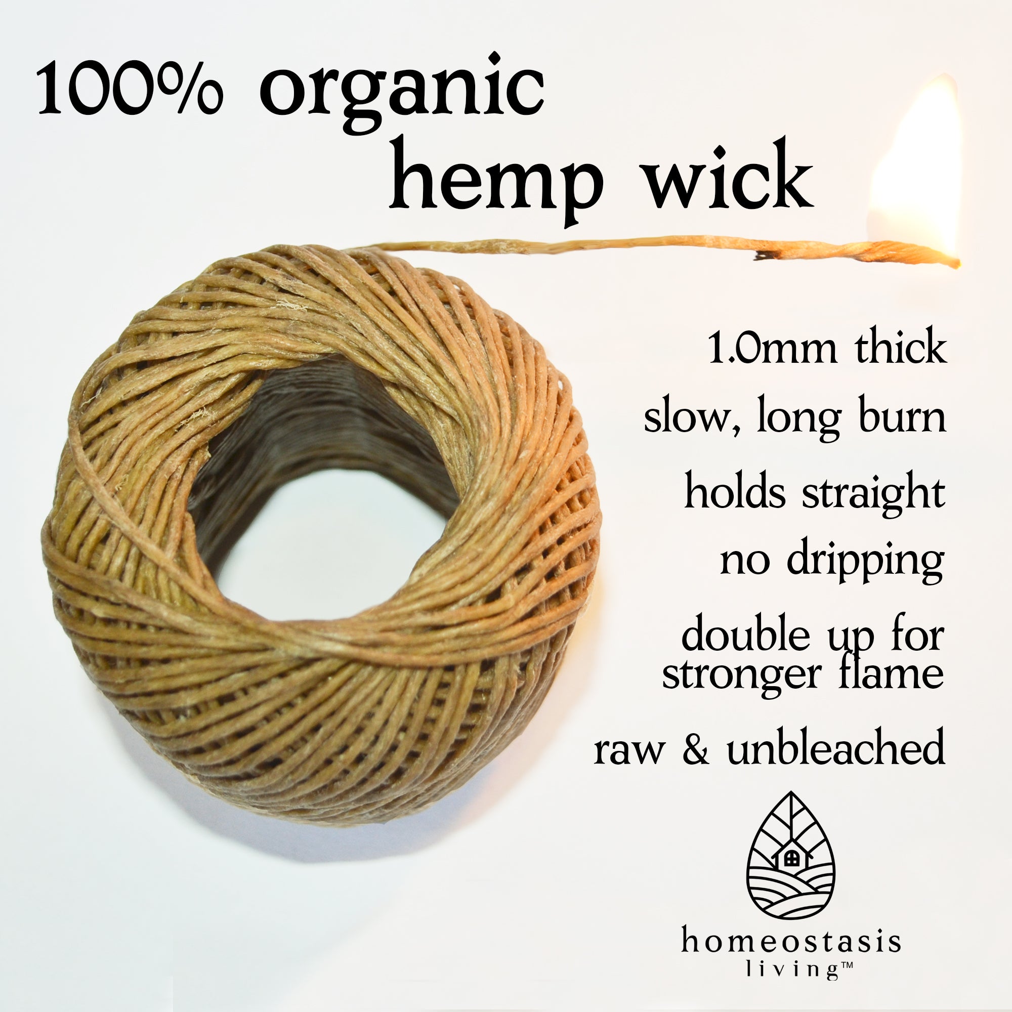Organic Hemp Wick