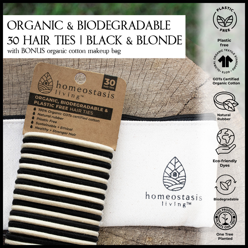Biodegradable + Organic Hair Ties (Mixed | 30 pack)